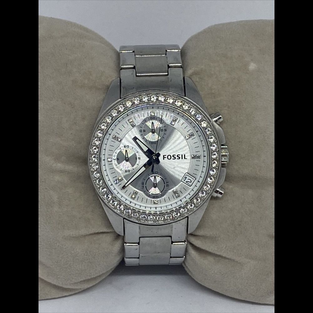 Fossil Decker ES2681 Womens Stainless Steel Analog Silver Dial Quartz Watch RQ87